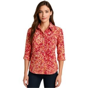 Coldwater Creek Pink and Yellow blouse, XS